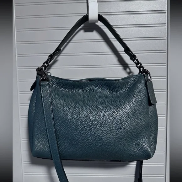 Coach Green Pebbled Leather Shay Crossbody Bag NWOT MSRP: $398.00